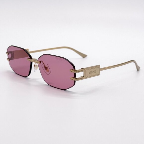 NEW VERSACE VE2274 1002/84 SUNGLASSES VE2274 100284 GOLD PINK MOD 2274 1002/84 - Picture 5 of 10